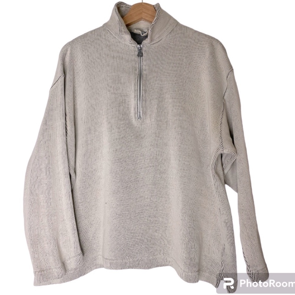 VINTAGE CANYON RIVER BLUES QUARTER ZIP SWEATER SIZE LARGE